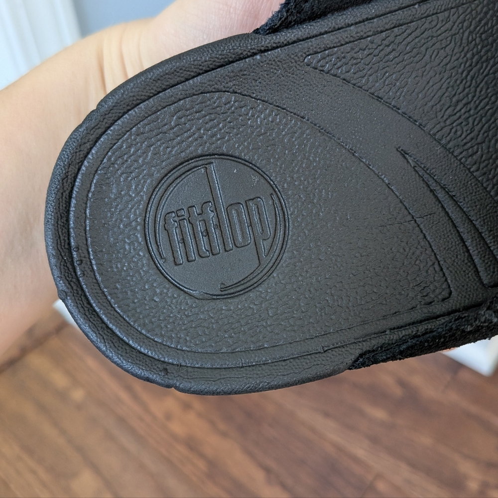 Fitflop Women's Black Oasis Thong Sandals Size 9 Wobbleboard - Picture 8 of 9